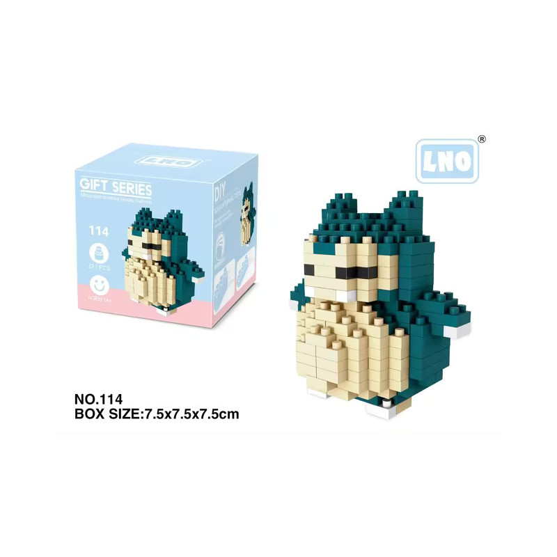 Figurine Pokemon Ronflex nanoblock - boutique geek - Cadeau Geek