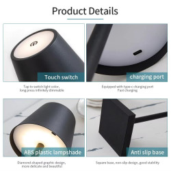 Lampe sur Pied Tricolor dimming usb - boutique geek - Cadeau Geek