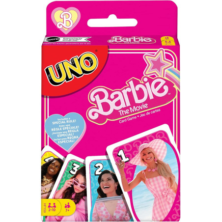 Barbie Le Film - Uno Jeu De Cartes Familial, avec Règle Spéciale « Trop Jouée »