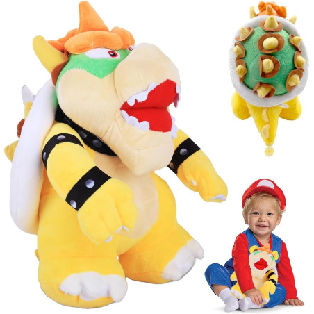 Peluche Bowser Super Mario - boutique geek - Cadeau Geek