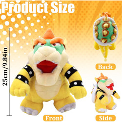 Peluche Bowser Super Mario - boutique geek - Cadeau Geek