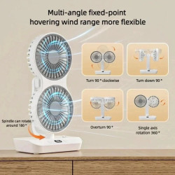 Ventilateur 2 tetes de bureau