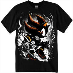 T-Shirt Black Hedgehog Shadows