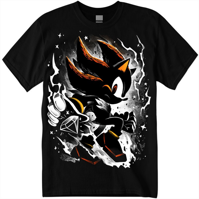 T-Shirt Black Hedgehog Shadows