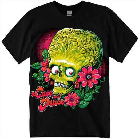 T-Shirt Love and Peace Mars Attack