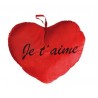 Coussin coeur rouge je t'aime