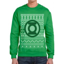 DC Comics Sweater Christmas Jumper Green Lantern Logo