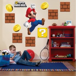 Décoration murale géante Super Mario Bros