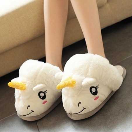 Chaussons Licorne - boutique geek - Cadeau Geek