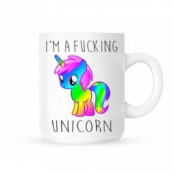 Mug licorne i'm fucking unicorn multicoloré