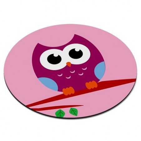 Tapis de souris Hibou rose - boutique geek - Cadeau Geek