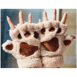 Paire de gants coussinets pattes de chats