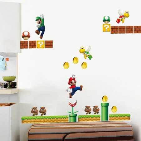 Stickers muraux Mario level 1 - boutique geek - Cadeau Geek