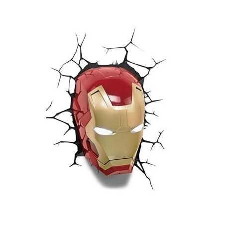 Marvel Comics lampe 3D LED Iron Man Mask