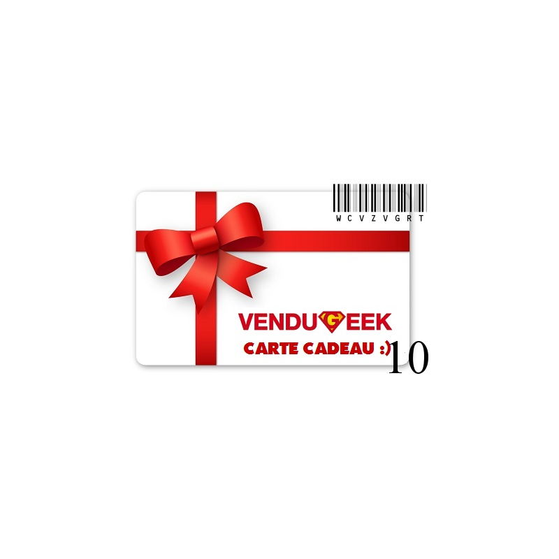 Nouvelle carte cadeau-10 - boutique geek - Cadeau Geek