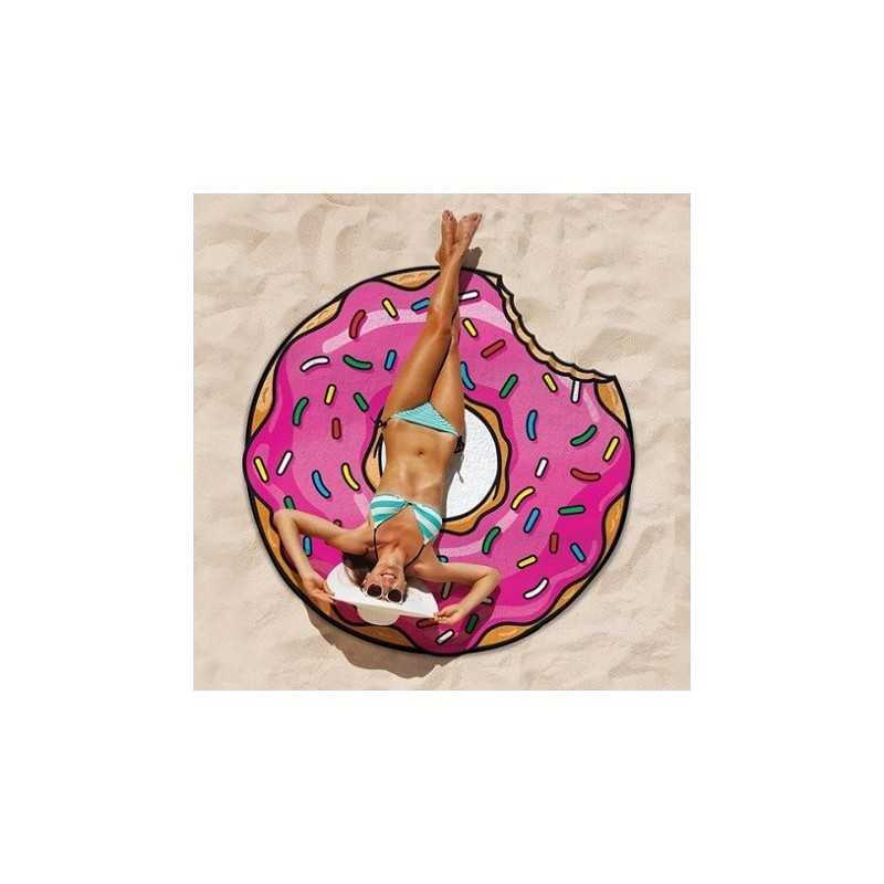 Serviette de plage Donuts rose