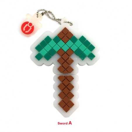 Clé usb Minecraft épée pioche retro - boutique geek - Cadeau Geek