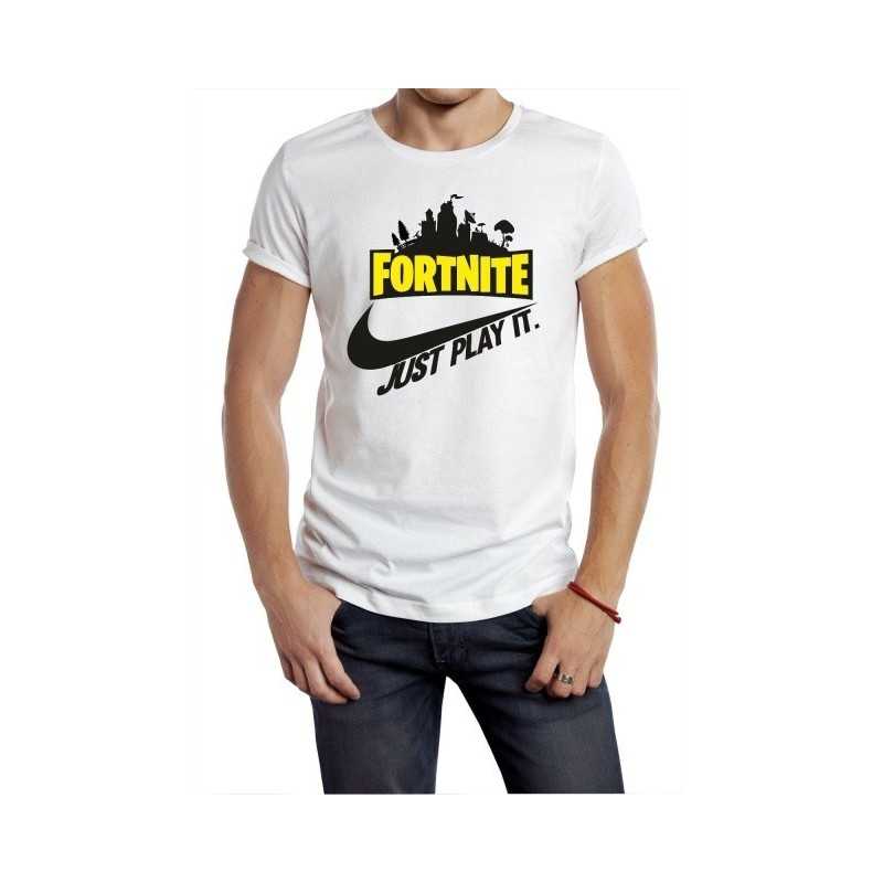 T-Shirt Fortnite jaune logo just play it